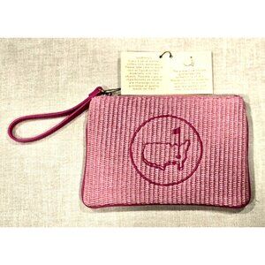 Masters Golf Tournament Pink Woven Clutch w Logo & Leather Strap 2025 Italy